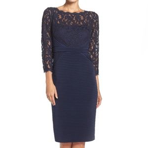 Adrianna Papell Lace & Jersey Sheath Dress
